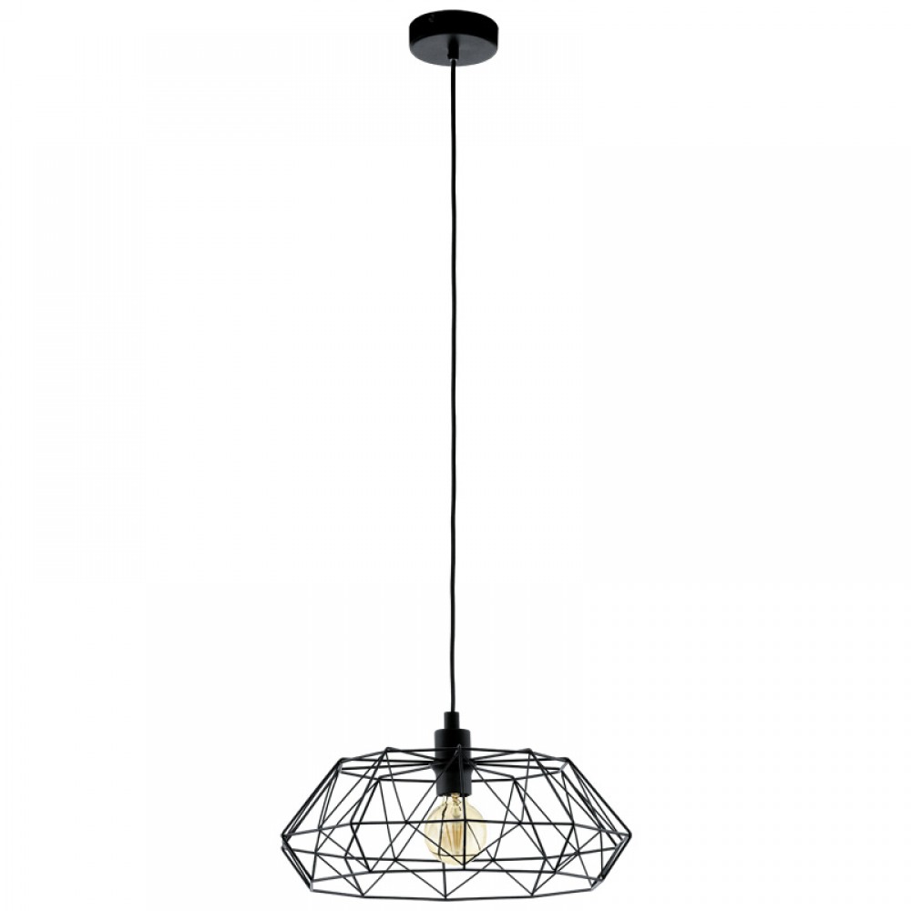 Eglo, Eglo Colgante Vintage Carlton 2 Negro 49487