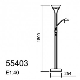 MDC iluminacion, MDC - Pie Halogeno Diva R7S G9 Marron Oxido 5-5403-75-25