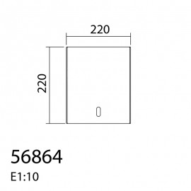 MDC iluminacion, MDC - Aplique Psico E27 Sanded Glass 5-6864-67-01