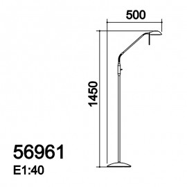MDC iluminacion, MDC - Pie Dyle Led 6W Cromo Mate-Inter 5-6961-35-25