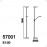 MDC - Lampara Pie Led Chic Cuero 5-7001-43-09