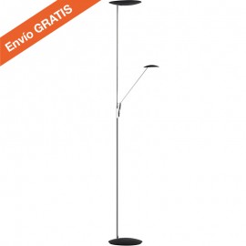 MDC - Pie Con Lector Led Sione Cromo-Negro 5-7350-06-20
