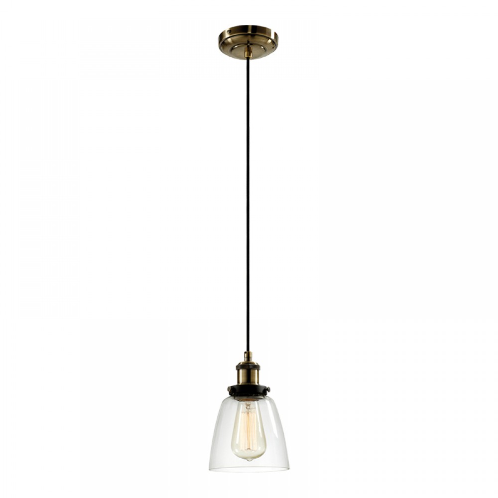 MDC iluminacion, MDC - Colgante Trento E27 Medalla-Cristal Transp. 5-7420-44-01