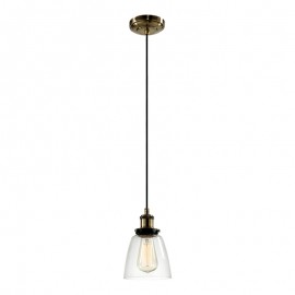 MDC - Colgante Trento E27 Medalla-Cristal Transp. 5-7420-44-01