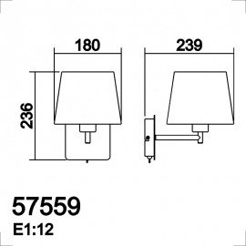 MDC iluminacion, MDC - Aplique Mailand E27 Cromo M-Pant Blanca 5-7559-35-25