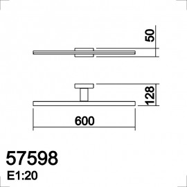 MDC iluminacion, MDC - Aplique Baño Tiwall Cromo Led 16W 600Mm 4000K Ip44 5-7598-30-03