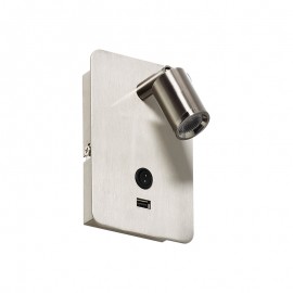 MDC - Aplique Reader-Usb 3W Cromo Mate 5-7601-35-02