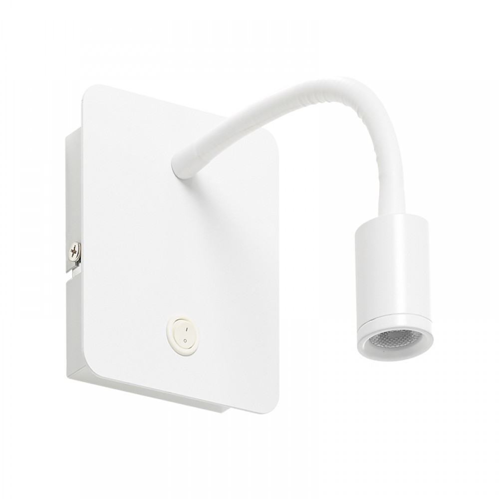 MDC iluminacion, MDC - Aplique Reader Flex 3W Blanco Mate 5-7602-81-02