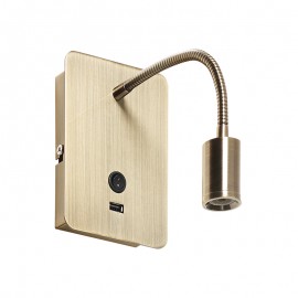 MDC iluminacion, MDC - Aplique Reader Flex-Usb 3W Medalla 5-7603-44-02