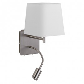 MDC iluminacion, MDC - Aplique Mailand Sq E27-Led 3W Cromo Mate 5-7606-35-21