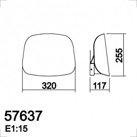 MDC iluminacion, MDC - Aplique Elea 2Xe27 Cr Mate-Pant Blanca 5-7637-35-25