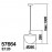 MDC - Colgante Tignes ø260Xh260 1Xe27 Cristal Blanco 5-7664-80-21