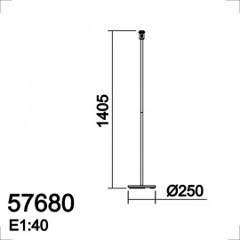 MDC iluminacion, MDC - Pie Led Pantalla Roomer Oro Mate 5-7680-61-21