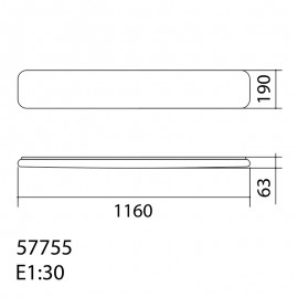 MDC iluminacion, MDC - Plafon Aris Opal Led 50W 116X19 4000K 5-7755-68-02