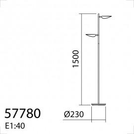 MDC iluminacion, MDC - Pie Senda Blanco Mate Led 2X7W 3000K 5-7780-81-02