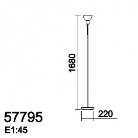 MDC iluminacion, MDC - Pie Lectura Cigno Negro Mate E27 5-7795-91-01
