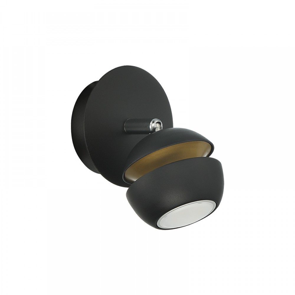MDC iluminacion, MDC - Foco Mic B1 Gu10 Negro Mate-Dorado 5-7904-91-01