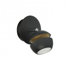 MDC iluminacion, MDC - Foco Mic B1 Gu10 Negro Mate-Dorado 5-7904-91-01
