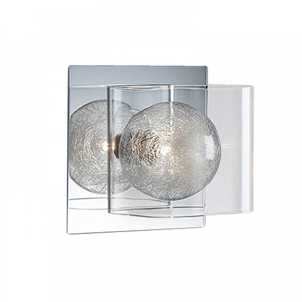 Schuller, Aplique Led Eclipse 1L Cromo Cristal Moldeado 506847