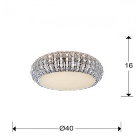Schuller, Plafon Led Diamond Cromo 40 Cm Tulipa Copens 6 G9 6W 507039
