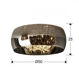 Schuller, Plafon Led Argos Cromo Lagrimas Tipo Murano 6 G9 6W 508030