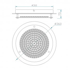 Mantra, Mantra Plafon Rendondo CRYSTAL LED 18W - 36Cm - 4000K 5091