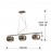 Lampara Led Argos Cromo 3L Cristal 509213