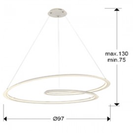 Schuller, Lampara Looping Blanco 97Ø 527637