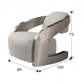 Schuller, Sillon Amanda Acero Blanco 532115