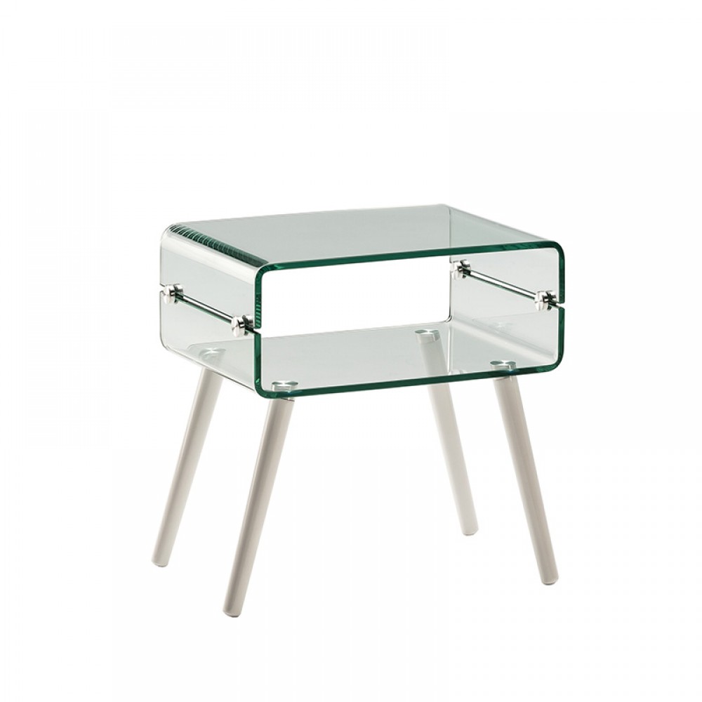 Schuller, Mesita Glass Ii Pata Blanca 552933