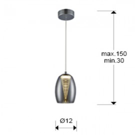 Schuller, Lampara Led Nebula Cromo Doble Tulipa 5W 584102