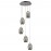 Lampara Led Nebula Cromo 5 Doble Tulipa 5W 584438