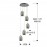 Lampara Led Nebula Cromo 5 Doble Tulipa 5W 584438