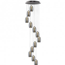 Lampara Led Nebula Cromo 12 Doble Tulipa 5W 584541
