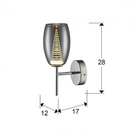Schuller, Aplique Led Nebula Cromo 584659