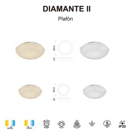 Mantra, Mantra Plafon DIAMANTE II 54W - 51 Cm - 5000K 5970