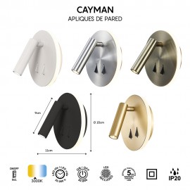Mantra, Mantra Aplique CAYMAN Cuero Lector Led 6082
