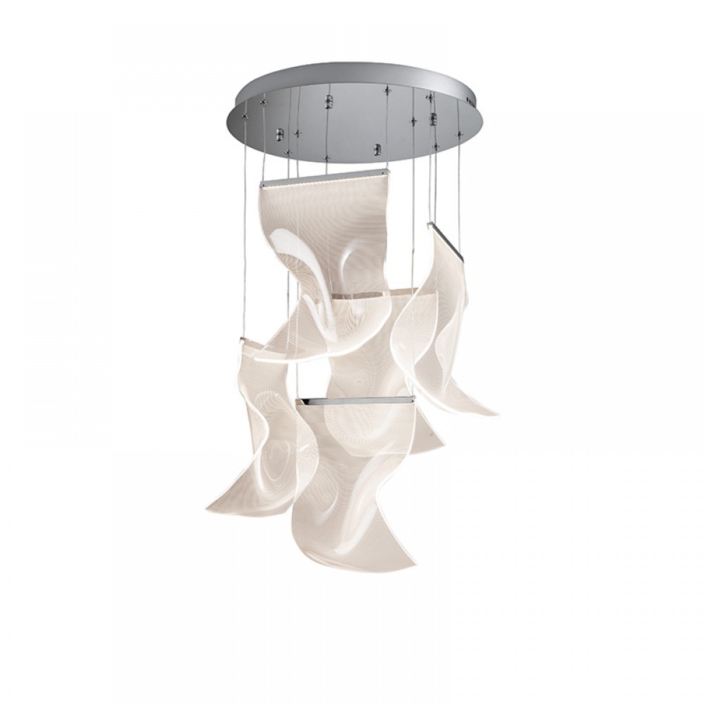 Schuller, Lampara Velos II 5 Luces Cromo Dimable 609531ND