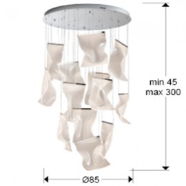Schuller, Lampara Velos II 13 Luces Cromo Dimable 609647NB