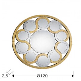 Schuller, Espejo Zendaya Oro 120Ø 619240