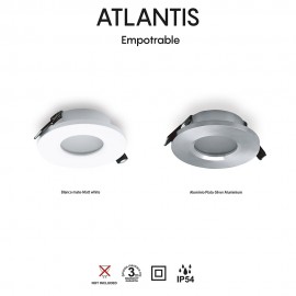 Mantra, Mantra Empotrable ATLANTIS Redondo Blanco 6405