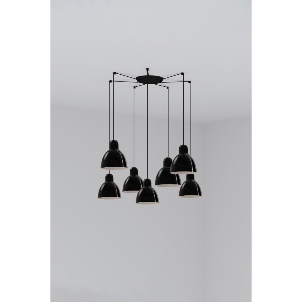 Faro, Faro Lampara Venice Colgante Negro Ø200 1xe27 7l