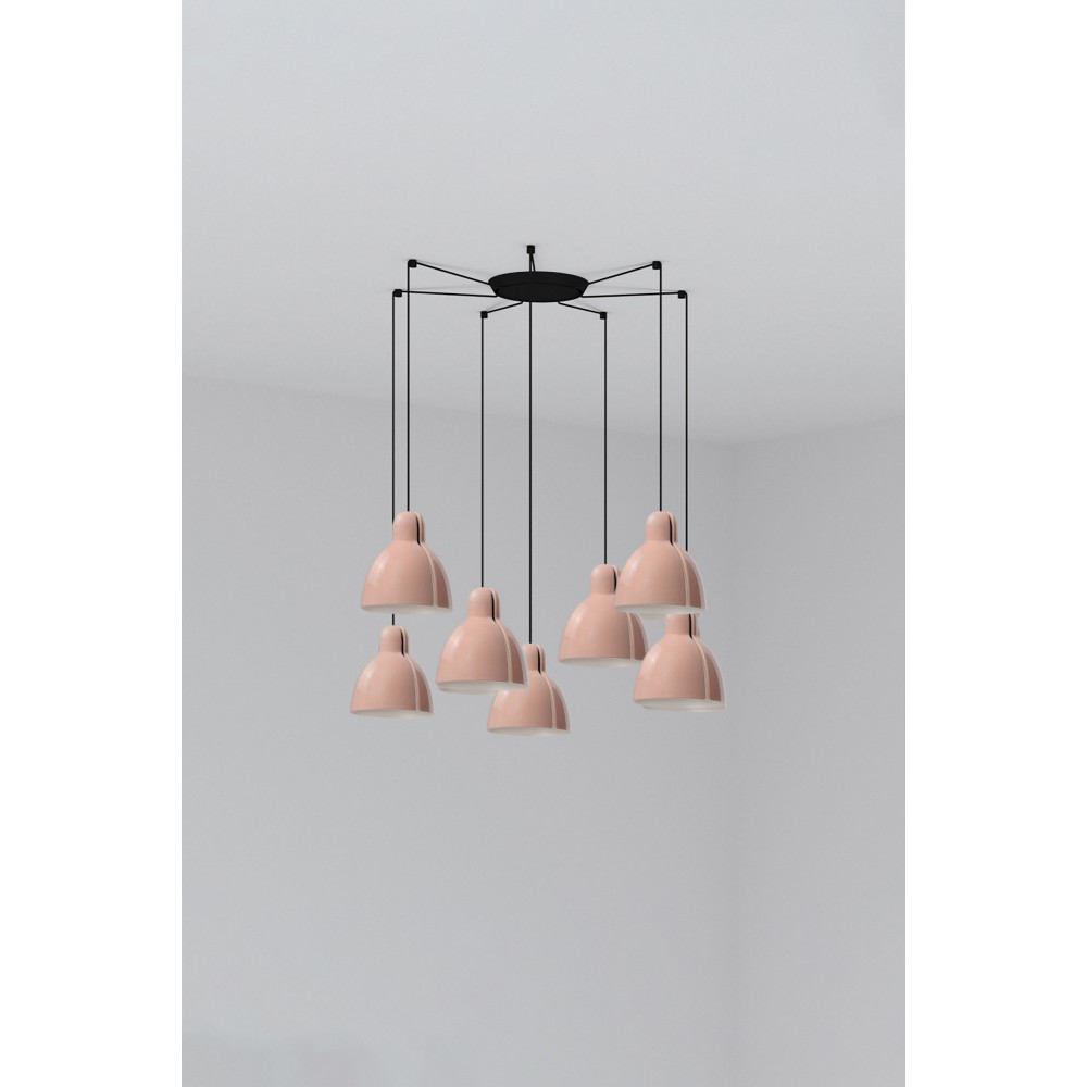 Faro, Faro Lampara Venice Colgante Rosa Ø200 1xe27 7l