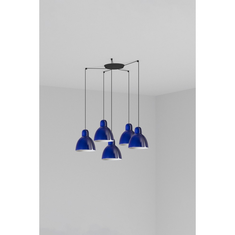 Faro, Faro Lampara Venice Colgante Azul Cobalto Ø200 1xe27 5l