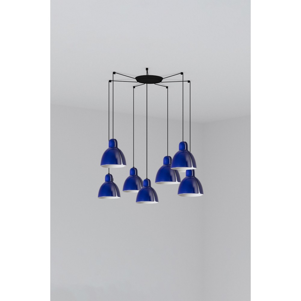Faro, Faro Lampara Venice Colgante Azul Cobalto Ø200 1xe27 7l