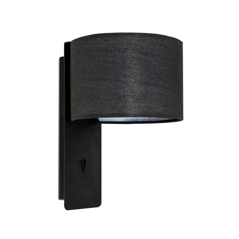 Faro, Faro Fold Aplique Negro 1xE27 64303