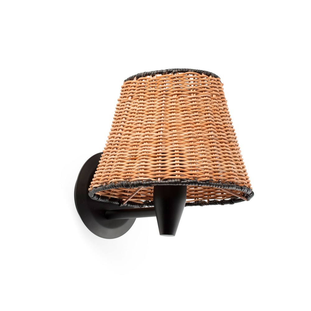 Faro, Faro Sumba Aplique Negro P.Rattan E27 ø210x160xø120 64307-71