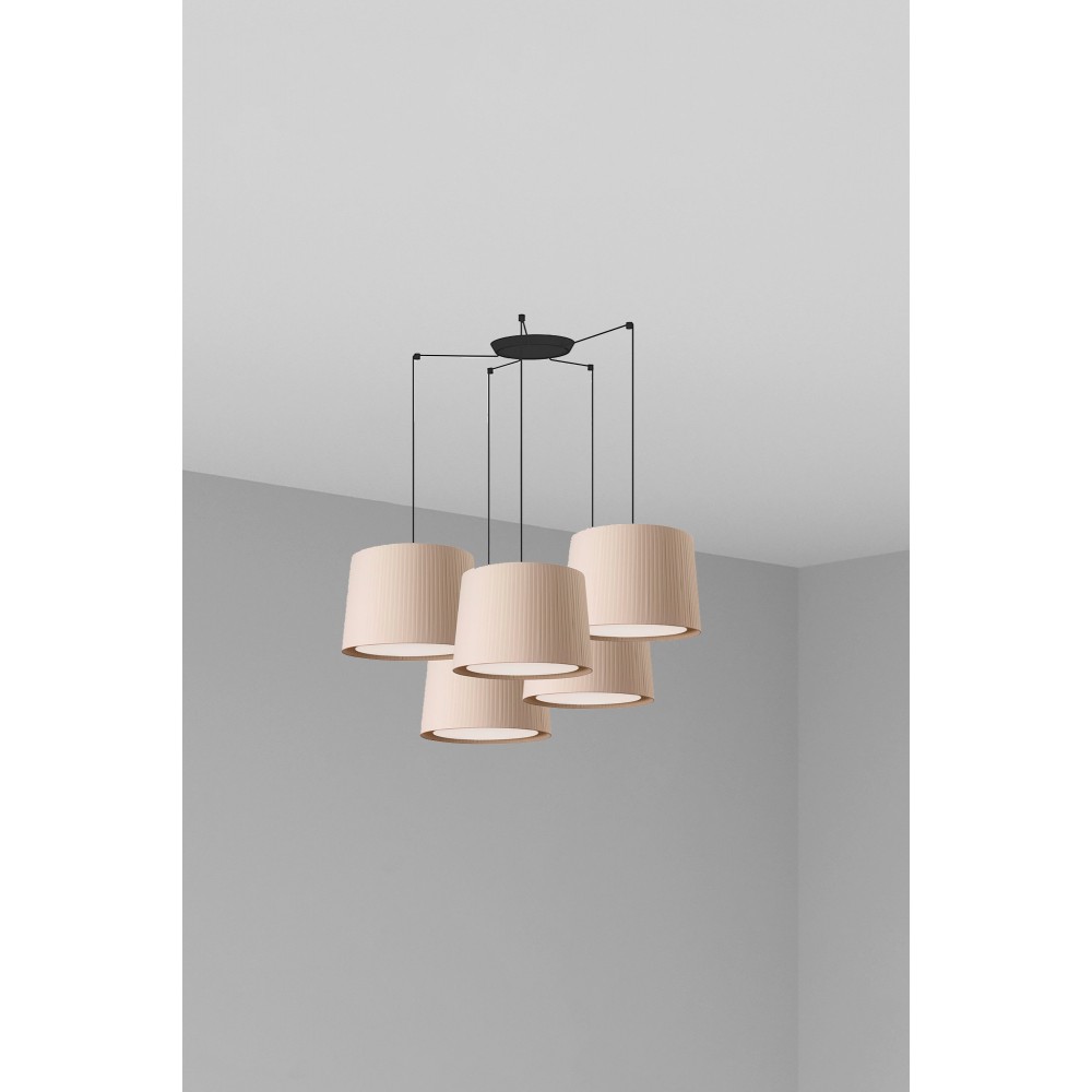 Faro, Faro Samba Colg Negro P. Encint E27 ø500x350xø450 Beige 64314-44-5L