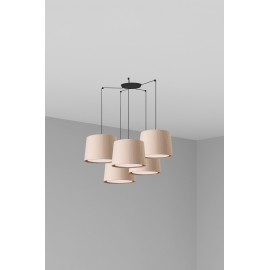 Faro, Faro Samba Colg Negro P. Encint E27 ø500x350xø450 Beige 64314-44-5L