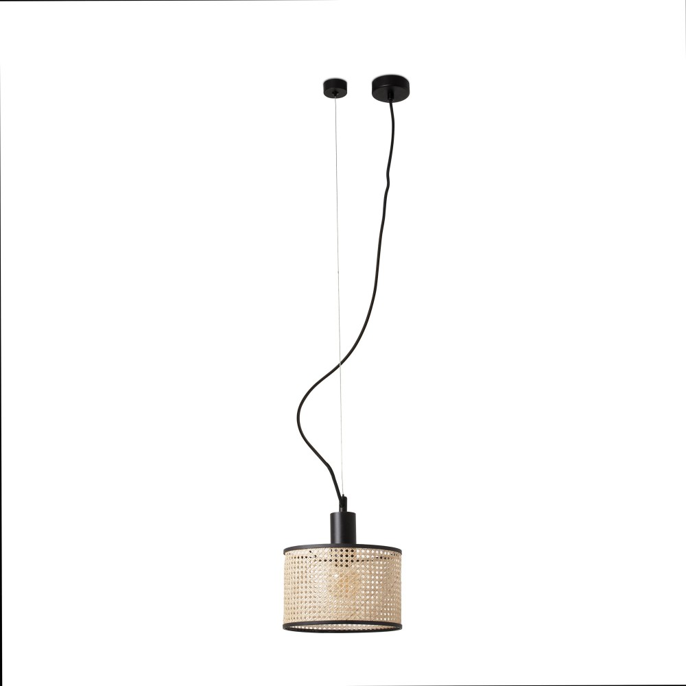 Faro, Faro Mambo Colg Negro P. Ratan E27 ø210x160xø210 64314-47